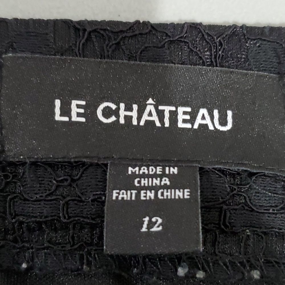 𝅺le chateau 33" waist black floral design skirt - Picture 4 of 5